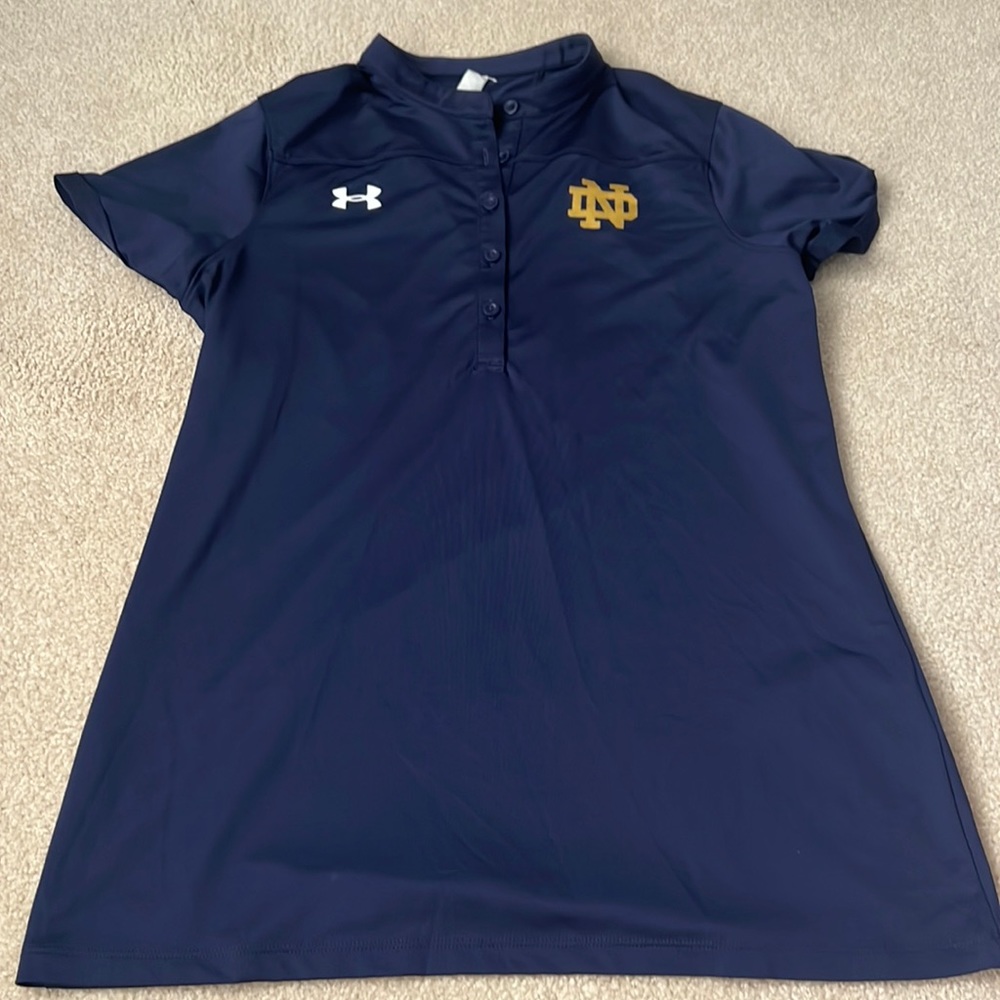 Notre Dame women’s navy Under Armour polo